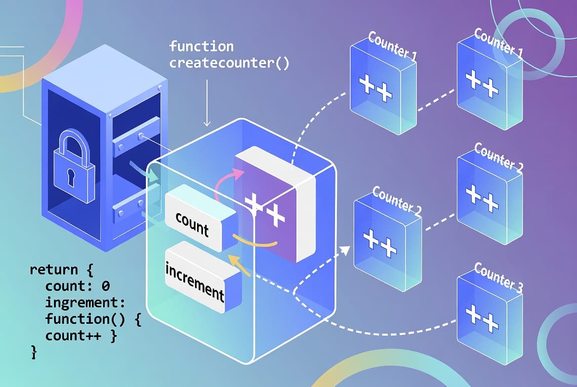 Meisterung von JavaScript Closures: Analyse eines Counter Factory Patterns