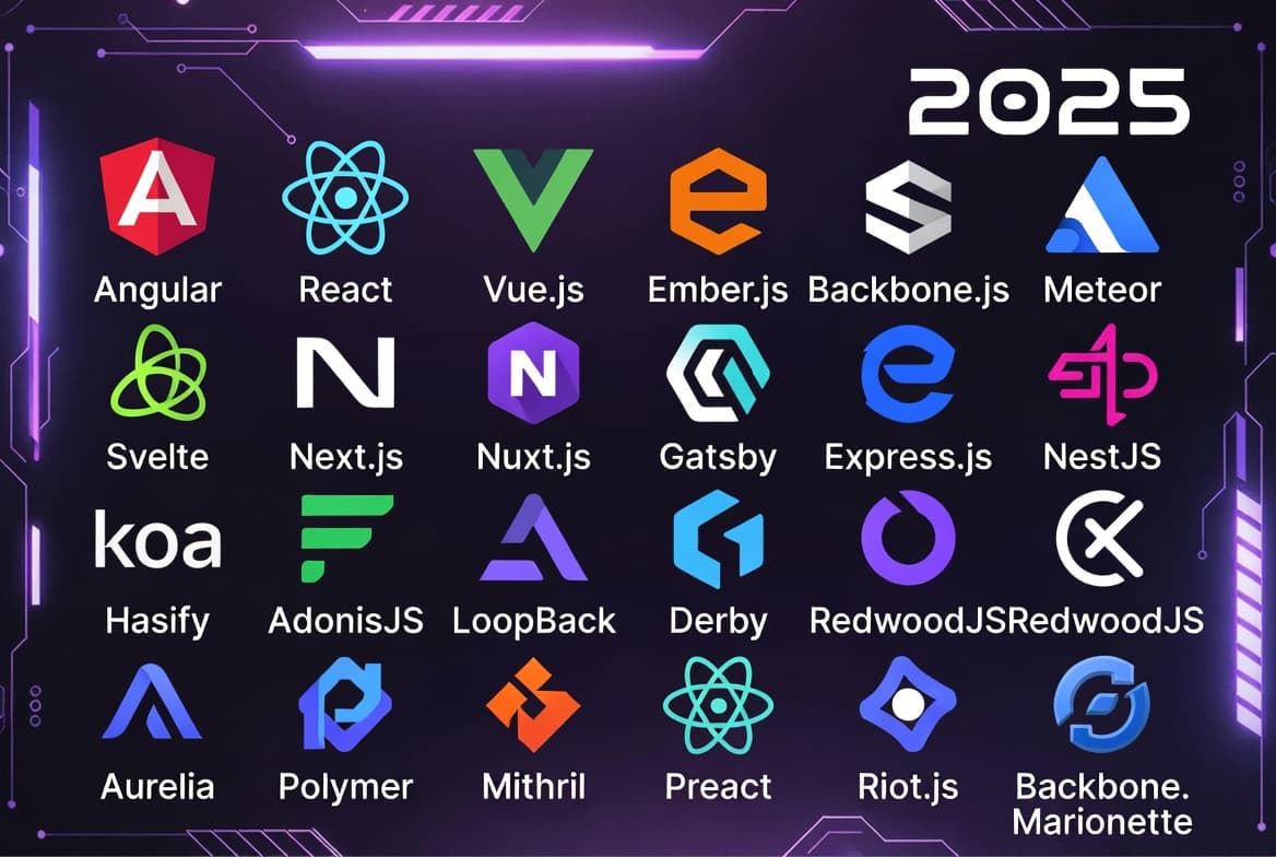 Top Frameworks en 2025: Desarrollo Web, Móvil y Backend