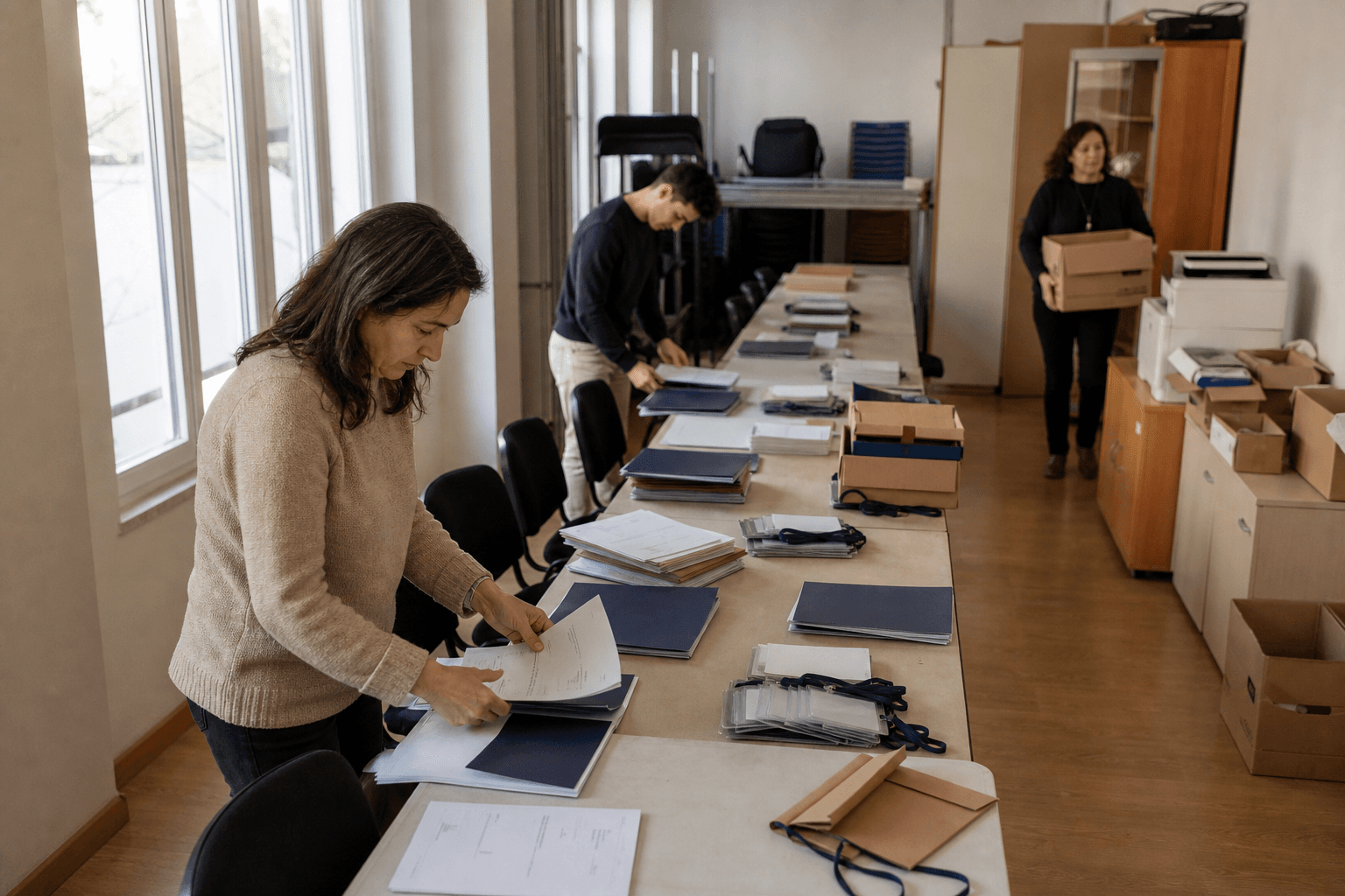 Sich wiederholende Verwaltungsdokumente, die sich mit jedem neuen Kurs oder Kunden anhäufen